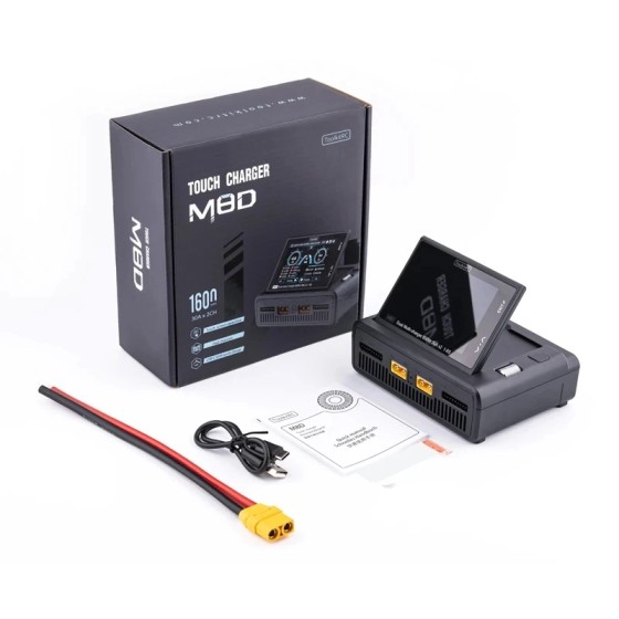 Wholesale ToolkitRC M8D 1600W 50A Balance Touch Screen Charger 65W Fast Charge Dual Channels for 1-8S Battery for Rc Drone Car
